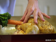 Sexo duro, Cocina, Coño, Afeitado, Adolescente