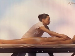 18 años, Fetiche, Hd, Lesbiana, Masaje, Aceite, Hermanas, Virgen