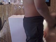 Enthousiasteling, Aziatisch, Tante, Badkamer, Bedriegen, Indisch, Indonesisch, Toilet