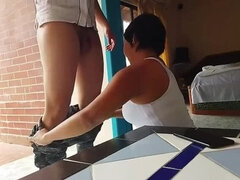 Arschlecken, Tante, Braunhaarige, Familie, Selbstgemacht, Latina, Reif, Milf