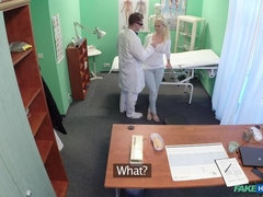 Blonde with big tits wants to be a nurse