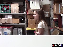 Sucer une bite, Attrapée, Hard, Hd, Police, Réalité, Adolescente, Nénés