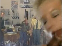 German Bitch fucked in Police Office