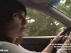 Enthousiasteling, Naakt, Buiten, Openbaar, Roodharige vrouw, Russisch, Tieten likken