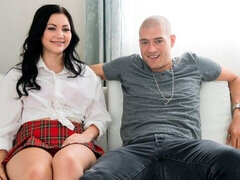 Enthousiasteling, Grote lul, Pijpbeurt, Bruinharig, Dik, Mager, Tiener, Tieten likken