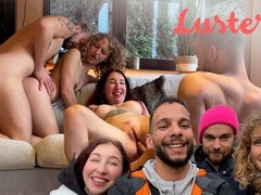 デカパイ, フェラチオ, フォアサム, グループ, ハードコア, 自家製, キス, ハメ撮り