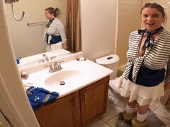 浴室, デカパイ, フェラチオ, 兄弟, バック, 自家製, 天然, 自然山雀