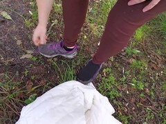 Из жопы в рот, Доминирование, Унижение, На природе, На публике, Наказание, Порка, Сиськи