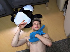 Leie, Spermaladung, Europäisch, Schwul, Handjob, Masturbation, Pov, Dürr