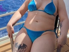Bikini, Cuckold, Dildo, Masturbation, Milf, Outdoor, Toys, Wife