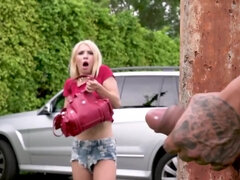 Blonde, Facial, Hardcore, Public, Pussy
