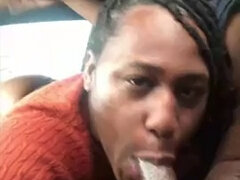Sadomasoquismo, Belleza, Negro, Mamada, Coche, Ébano, Al aire libre, Transexual