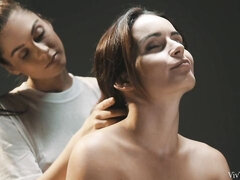 Penetracion con dedos, Lesbiana, Lencería, Masturbación, Tetas naturales, Coño, Afeitado, Adolescente