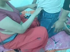 叔母, インド人, キス, 熟年, スパンキング