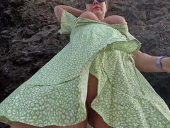 Anal, Plage, Femelle, Mère que j'aimerais baiser, Nue, De plein air, Public, Voyeur