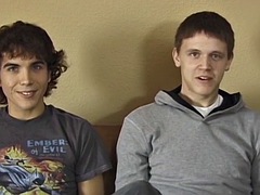Twinks Logan Miles and Aiden Riley Scott masturbate and cum