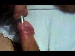 crossdresser sissy toy cock sounding urethral nylon lingerie