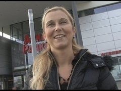 素人, ブロンド, フェラチオ, チェコ, 淫乱熟女, お金, ハメ撮り