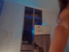 Russian Brunette Milfs Teasing Striptease