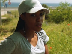 Prettiest Portuguese chick picks a perfect cock to fuck