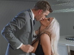 Danny with huge cock satisfies tanned blondie