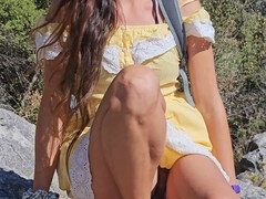 Robe, Béant, Poilue, Mère que j'aimerais baiser, Culottes ou slips, Public, Chatte, Sous la jupe