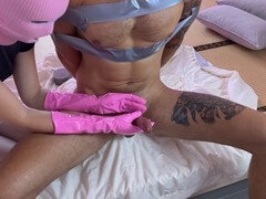 Bondage domination sadisme masochisme, Bondage, Tir de sperme, Domination, Femme dominatrice, Gants, Branlette thaïlandaise, Maîtresse