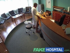 Watch this patient with small tits and a hunger for cock get off on fakehospital POV check-ups