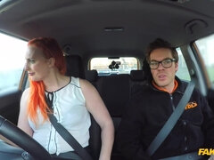 Tattooed Redhead Craves A Big Dick Fake Driving School