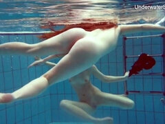 18 años, Rubia, Hd, Lesbiana, Desnudo, Piscina, Adolescente, Bajo el agua