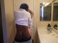 美女, デカ尻, ハードコア, 自家製, 異人種間, 裸, オマンコ, 濡れ