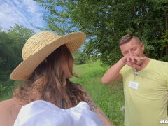 18 años, Mamada, Checa, Polla, Europeo, Tacones, Al aire libre, Adolescente