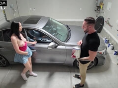 Grosse bite, Sucer une bite, Brunette brune, Voiture, Attrapée, Queue, Gode, Poilue