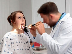Blasen, Braunhaarige, Arzt, Frau frau mann, Lecken, Natürlichen titten, Krankenschwester, Flotter dreier