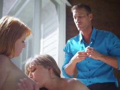 Grote mammen, Blond, Sperma shot, Daddy, Hd, Moeder die ik wil neuken, Trio