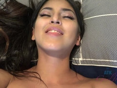 素人, デカパイ, フェラチオ, 爸, 彼女, キス, ラティーナ, 濡れ