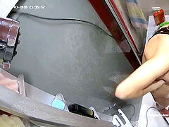 Amateur, Fait maison, Embrassement, Lesbienne, Russe, Douche, Nénés, Voyeur