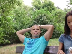 Vriendje, Stel, Vriendin, Hd, Geld, Buiten, Openbaar, Klap