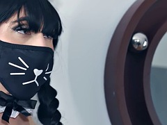 Sadomasochismus, Crossdresser, Fetisch, Schwul, Handschuhe, Lingerie, Hausmädchen, Dürr