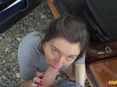 Aleya Sun gives nice blowjob to Michael Fly