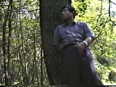 アジア人, お婆さん, 手コキする, 日本人, アウトドア