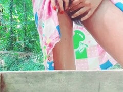 Tante, Bad, Kleid, Im freien, Pov
