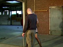 緊縛, ボンデージ, 茶髪の, 開帳, ヒール, ガリガリ, ストッキング, オッパイの