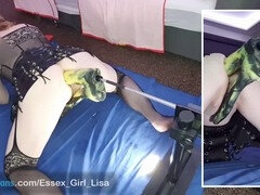 素人, アナル, イギリス人, 女, 巨大なディルド, 熟年, スラップ, おもちゃ