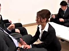 Asiático, Grupo, Japonés, Maduro, Madres para coger, Público