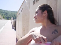 Sylvan pays Kiaraxx for a chance to fuck pussy outdoors