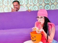 お尻, フェラチオ, 茶髪の, 巨乳な, 手コキする, 剃毛, ティーン, オッパイの