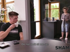 18, 茶髪の, チェコ, 爸, Hd, 熟年, 淫乱熟女, ストッキング