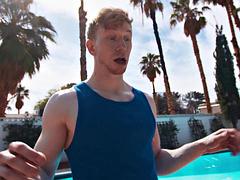 Hunks Jesse Stone and Malik Delgaty Kiss Poolside in Hot Poses