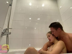 Grosse bite, Sucer une bite, Éjaculation interne, Fille, Queue, Petite femme, Chatte, Adolescente